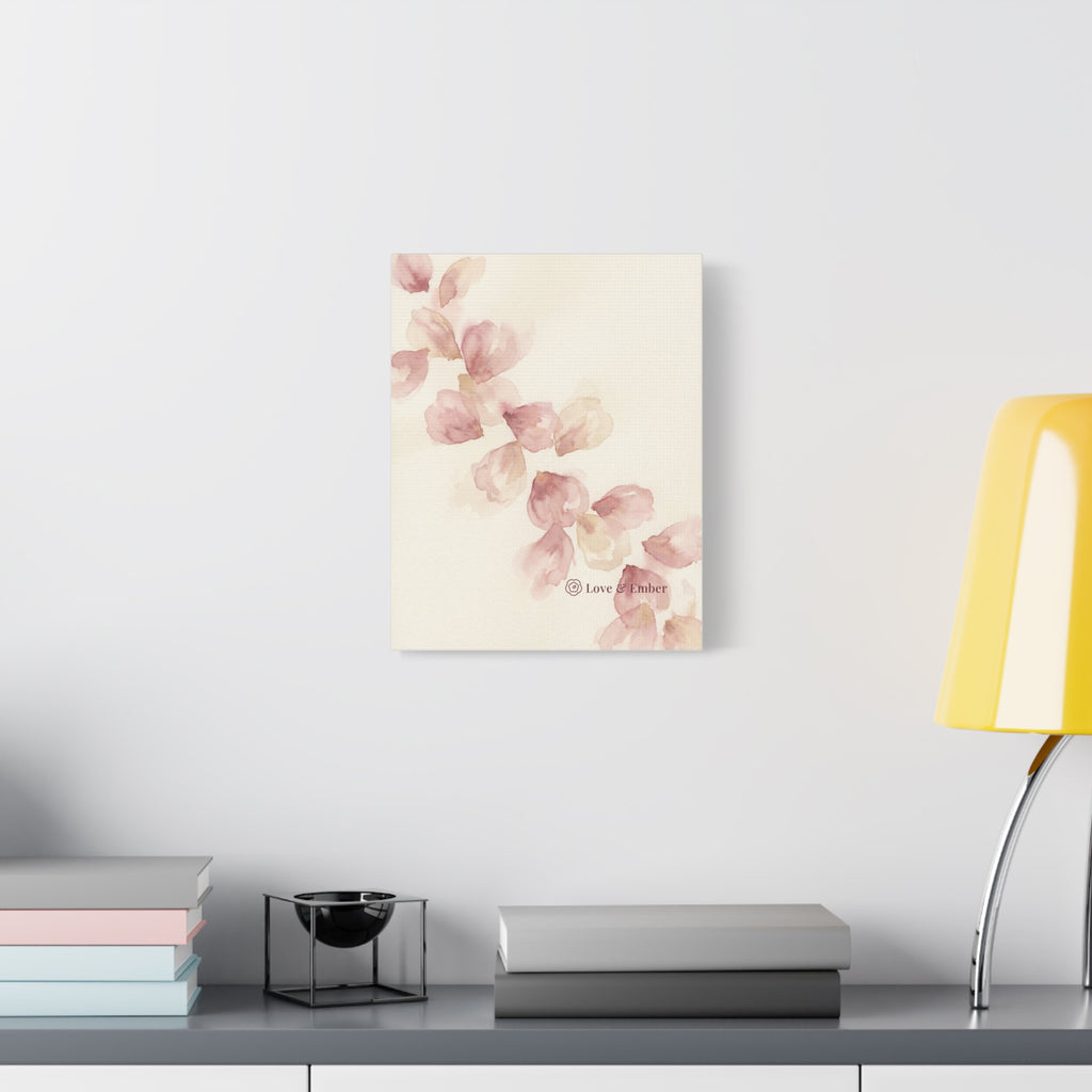 Falling Rose Petals Canvas