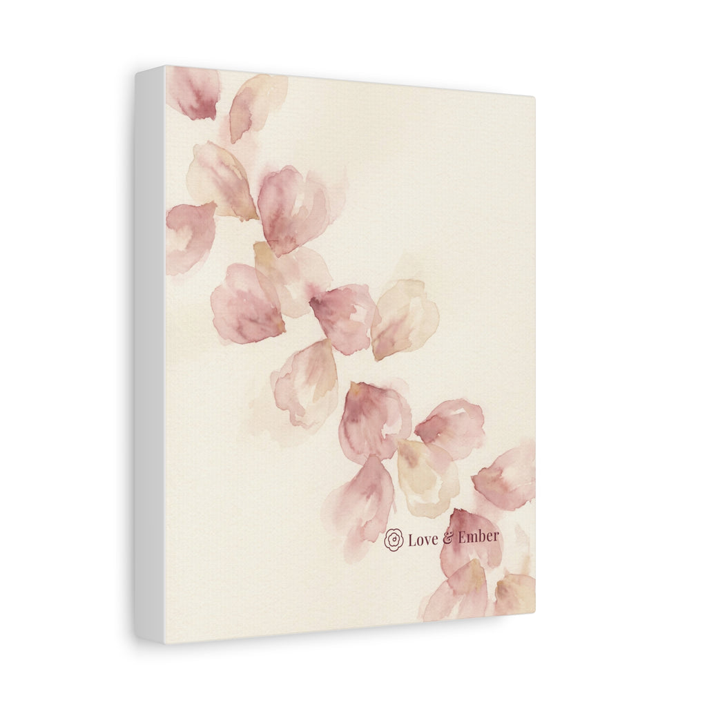 Falling Rose Petals Canvas