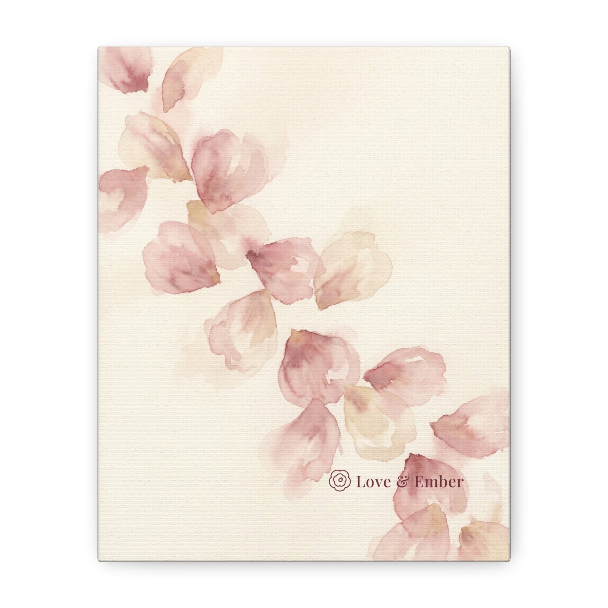 Falling Rose Petals Canvas