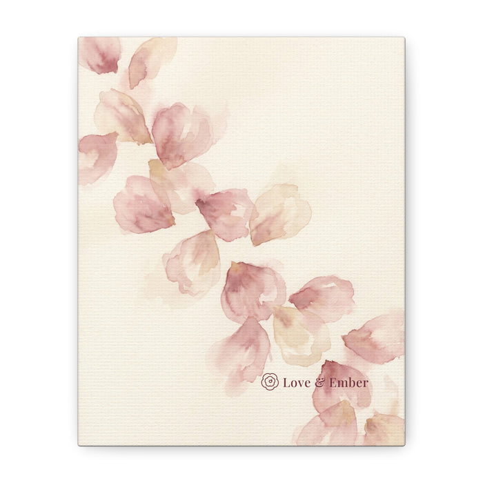 Falling Rose Petals Canvas
